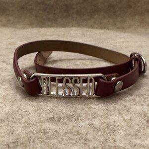 Origami Owl | “Blessed” Maroon Women's Wrap Bracelet